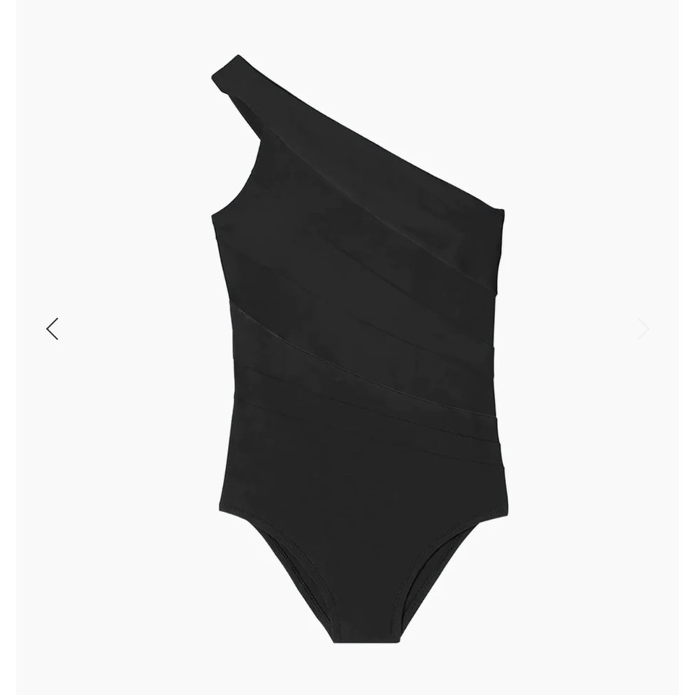 Summersalt The Long Torso Sidestroke One Piece Swimsuit (4LT): sea urchin black